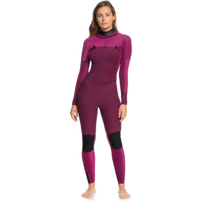 2024 Roxy Frauen Swell Series 3/2mm Gbs Brustreiverschluss Neoprenanzug ERJW103122 - Anthracite Splash